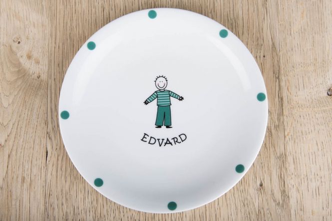 Hovedbilde Barneservise - Tallerken Blå Gutt